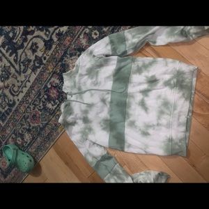 Cute green tie dye hoodie